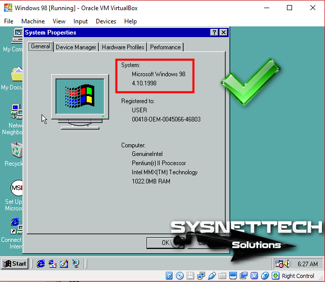 windows 98 download for virtualbox